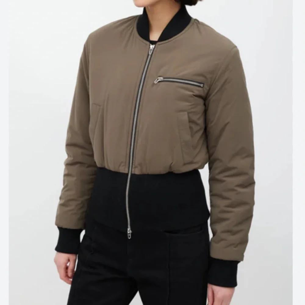 T ALEXANDER WANG BLACK CROPPED BOMBER JACKER 4 - Picture 5 of 14